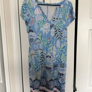 Lilly Pulitzer Sophiletta Floral Blue Dress